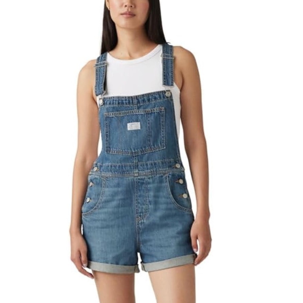 Levi Strauss Denim Short Overalls Shortalls